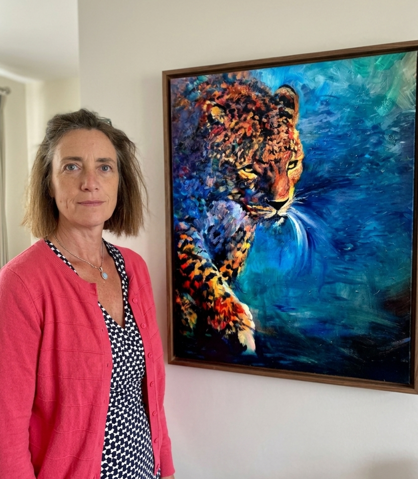 Fierce Wildlife Art: A Dramatic Centrepiece! - Animal Art by Susan Gardner - Contemporary Expressionist - Colourful Fine Art