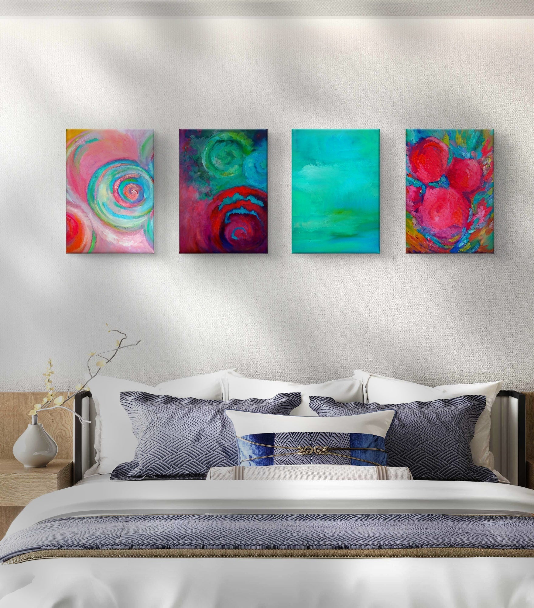 Abstract Canvas Prints - Make a Joyful Splash! - Animal Art by Susan Gardner - Contemporary Expressionist - Colourful Fine Art