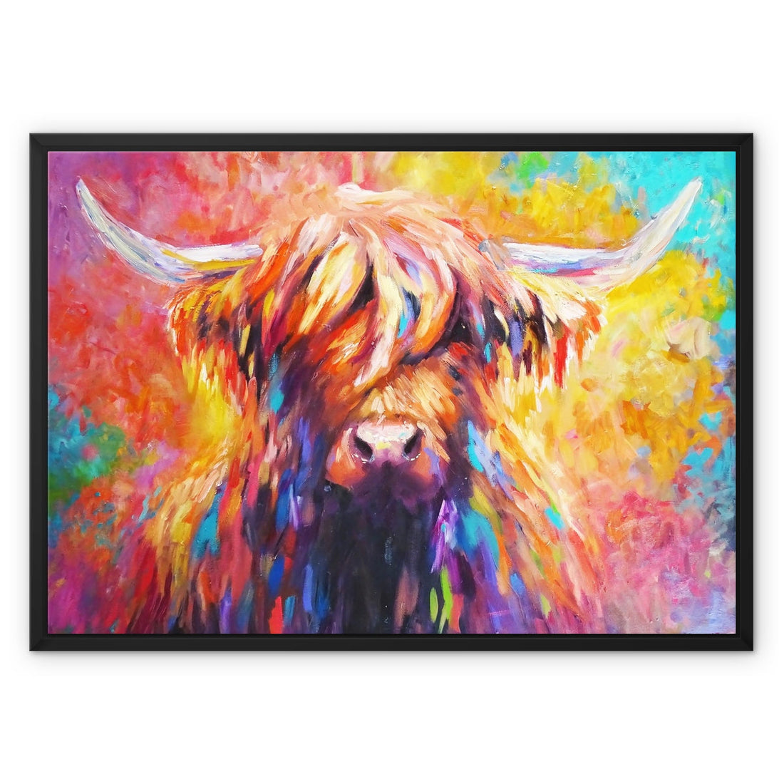 Two New Colourful Scottish Cow Canvases! - Animal Art by Susan Gardner - Contemporary Expressionist - Colourful Fine Art