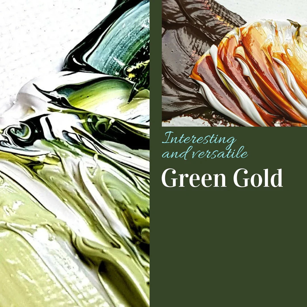 Green Gold PY 129  - a surprising and versatile colour - Animal Art by Susan Gardner - Contemporary Expressionist - Colourful Fine Art