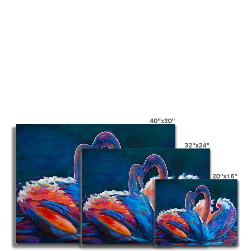 Celestial Swans Canvas