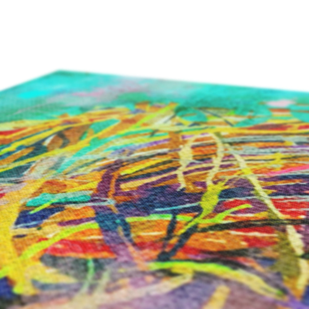 Colorful abstract pattern on a textured surface