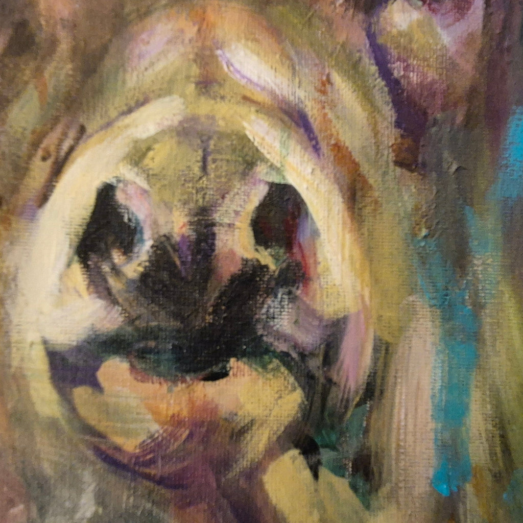 'In the Light' - Original Stag Painting 60 x 80 cm - Animal Art by Susan Gardner - Contemporary Expressionist - Colourful Fine Art