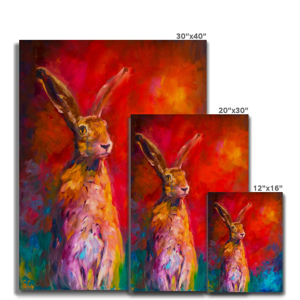 Gentleman Caller Canvas - - susan gardner - uk artist - colourful animal art