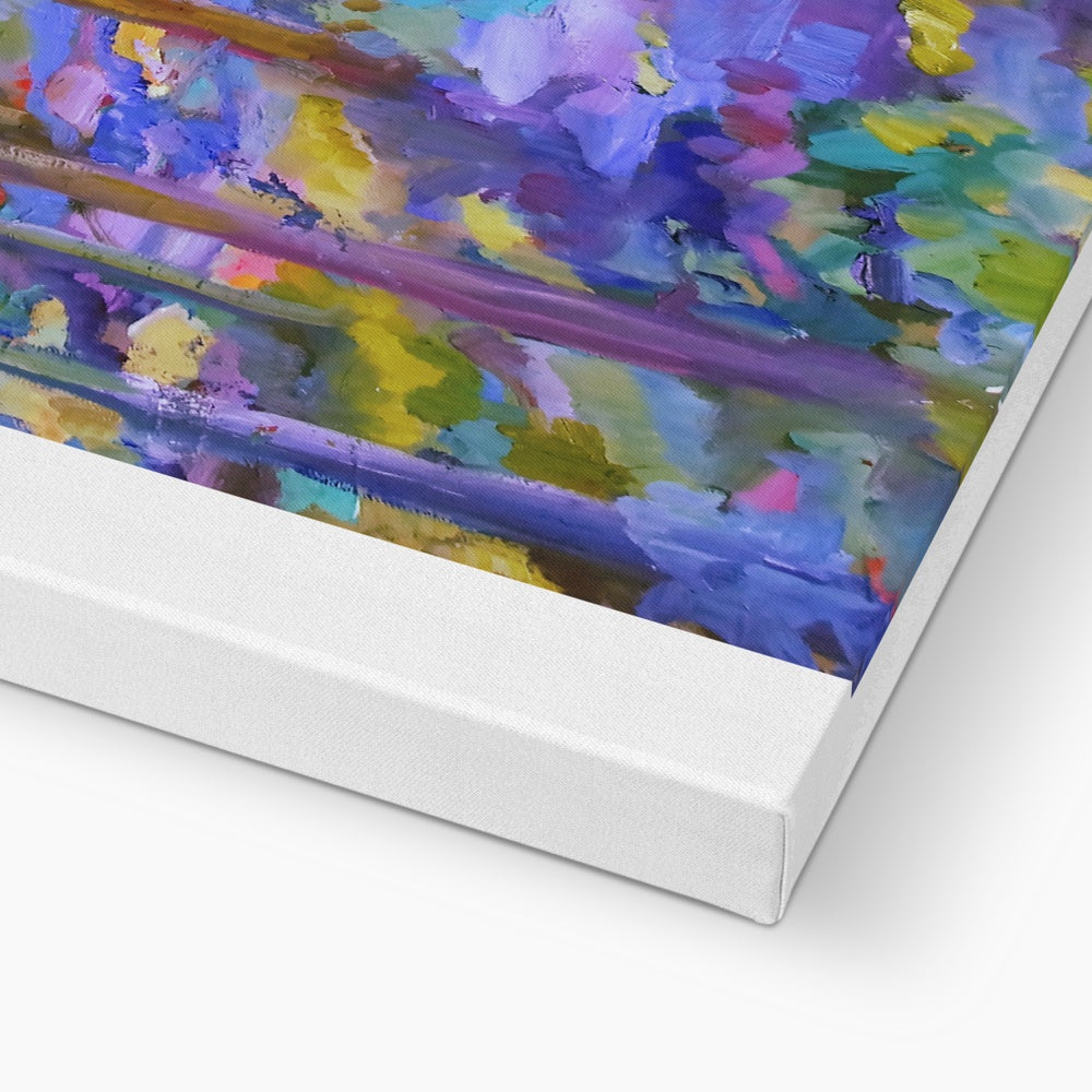 Bluebell Shimmer Canvas - - susan gardner - uk artist - colourful animal art