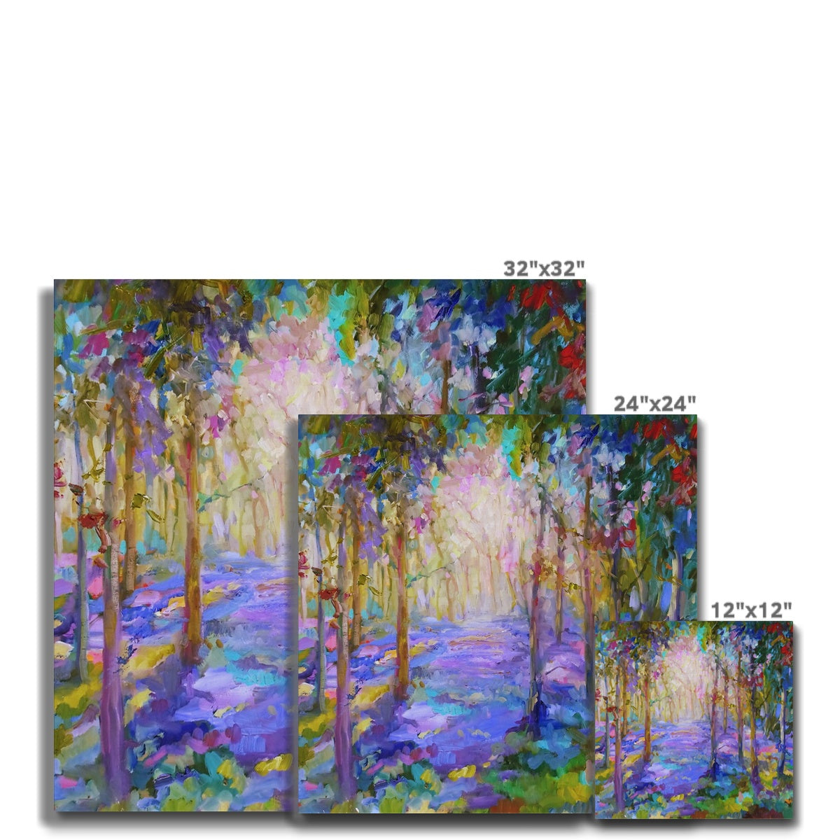 Bluebell Shimmer Canvas - - susan gardner - uk artist - colourful animal art