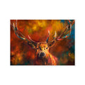 Autumn Stag Hahnemühle German Etching Print - - susan gardner - uk artist - colourful animal art