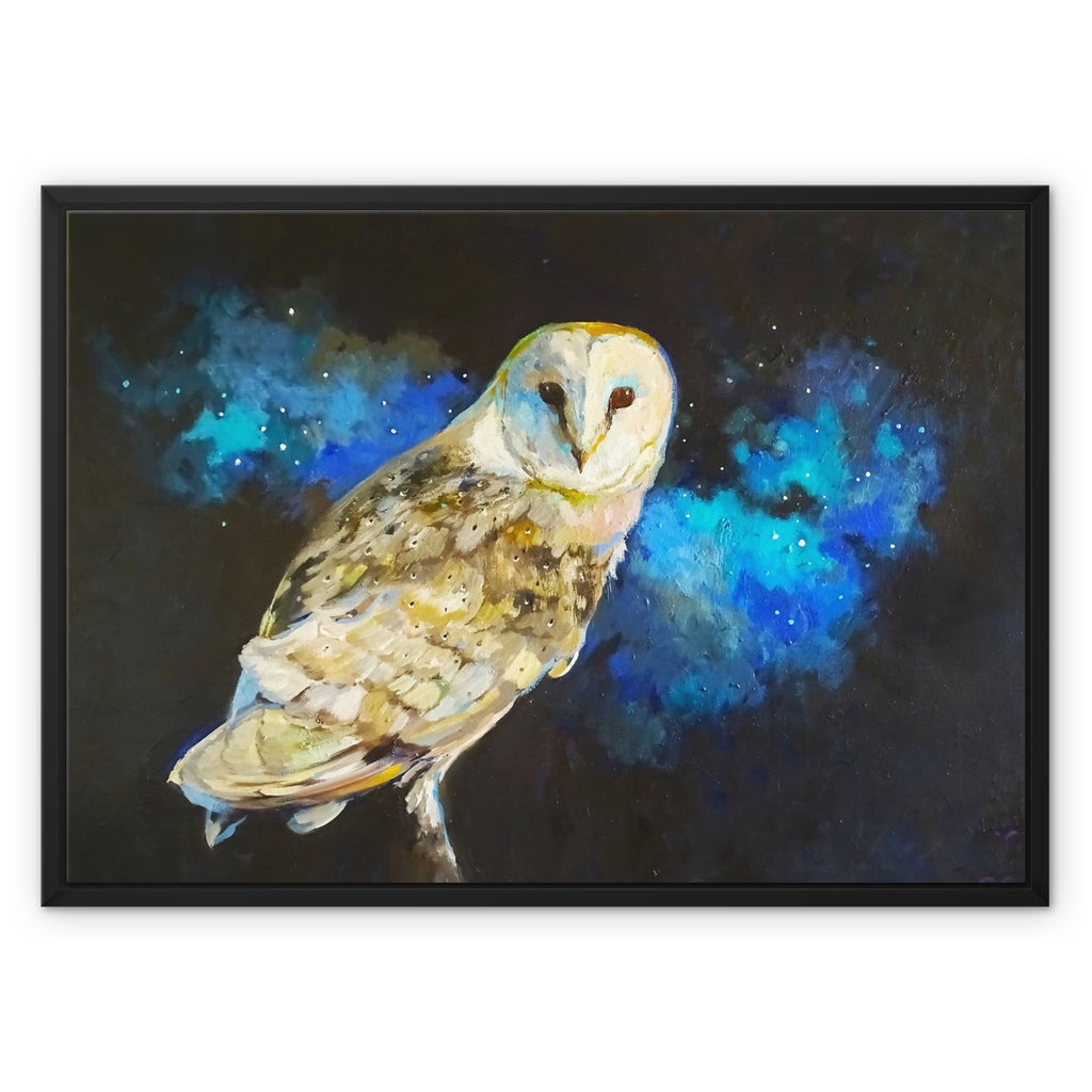 While the World Sleeps  Framed Canvas - - susan gardner - uk artist - colourful animal art