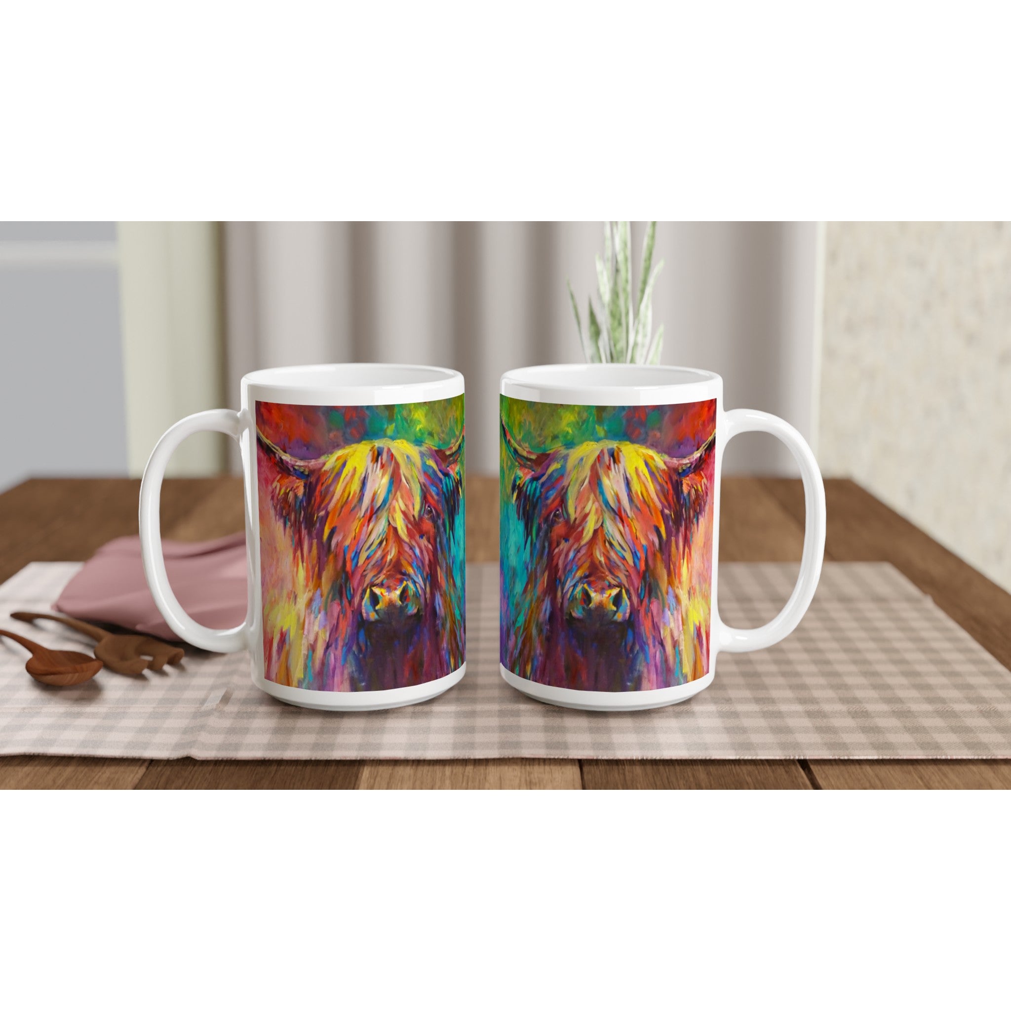 Beinn Eighe Ceramic Mug - Animal Art by Susan Gardner - Contemporary Expressionist - Colourful Fine Art