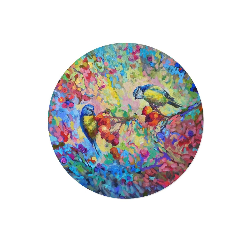 Berry Banquet Glass Chopping Board - Animal Art by Susan Gardner - Contemporary Expressionist - Colourful Fine Art