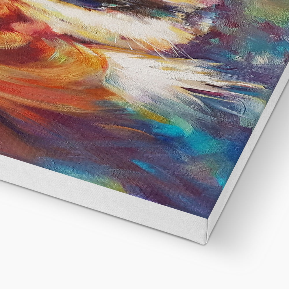 Blenheim Canvas - Animal Art by Susan Gardner - Contemporary Expressionist - Colourful Fine Art
