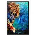 Bejewelled Leopard Framed Canvas