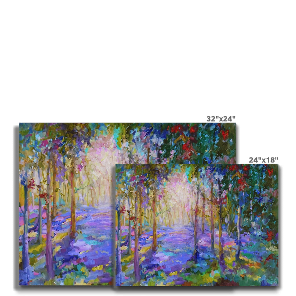 Bluebell Shimmer Canvas - - susan gardner - uk artist - colourful animal art