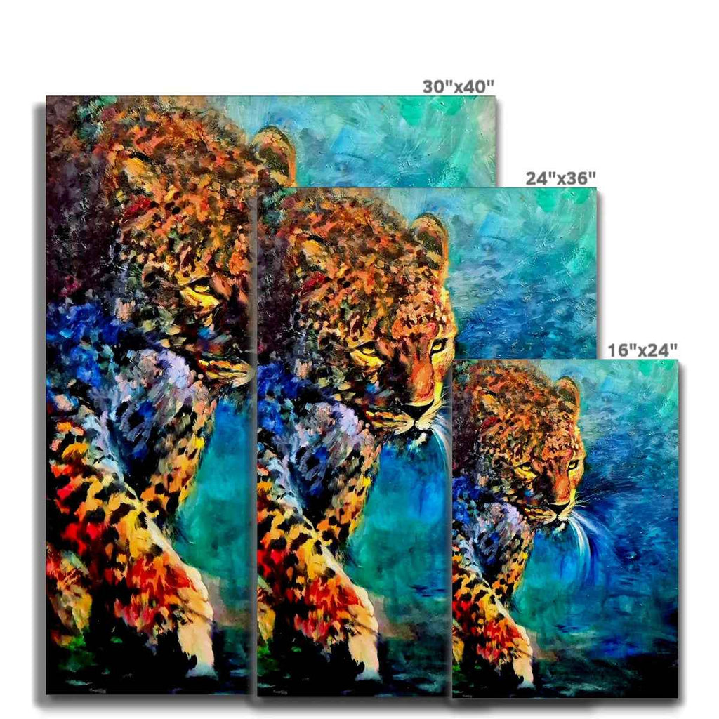 Bejewelled Leopard Canvas
