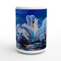 Swans Ceramic Mug - Animal Art by Susan Gardner - Contemporary Expressionist - Colourful Fine Art