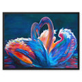 Celestial Swans Framed Canvas