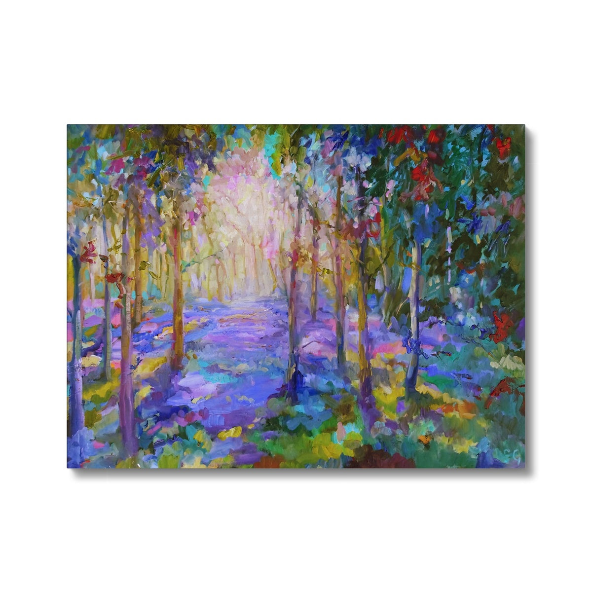 Bluebell Shimmer Canvas - - susan gardner - uk artist - colourful animal art