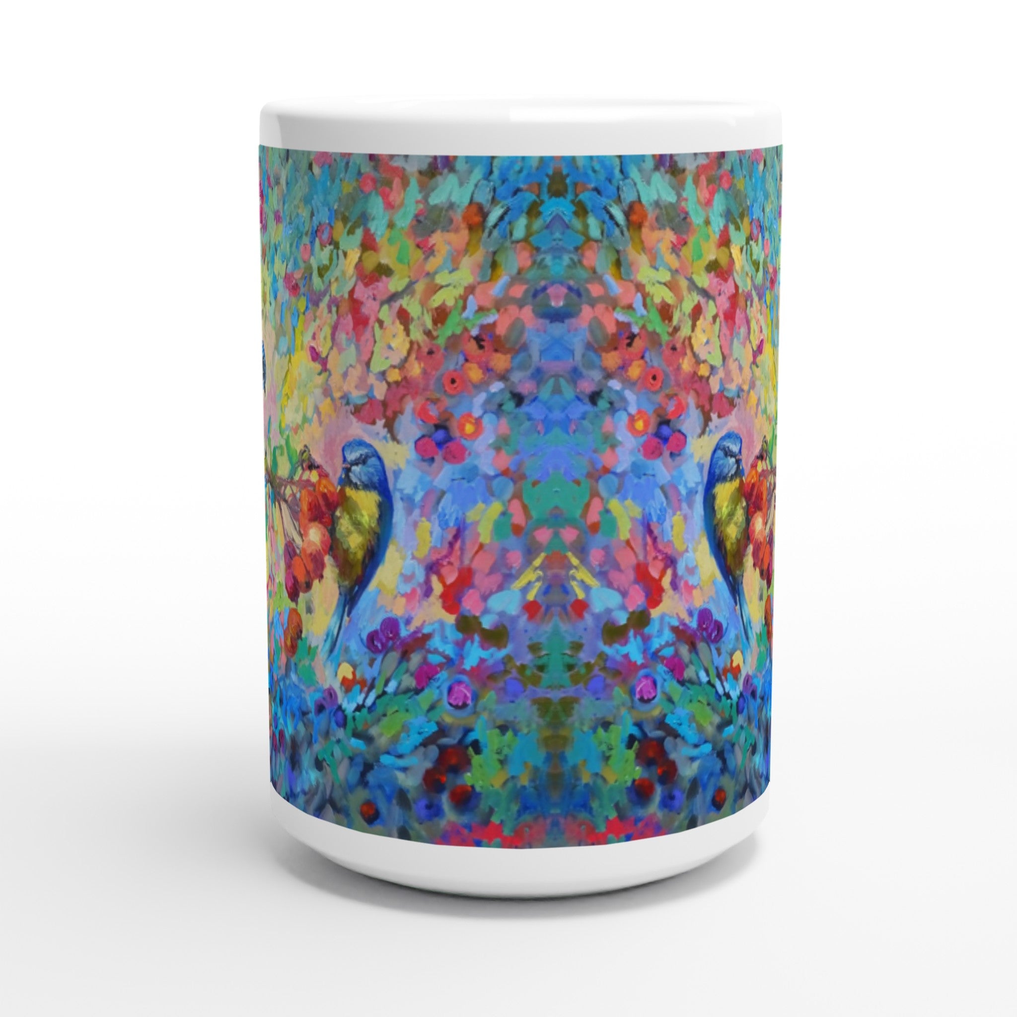 Berry Banquet Ceramic Mug - Animal Art by Susan Gardner - Contemporary Expressionist - Colourful Fine Art