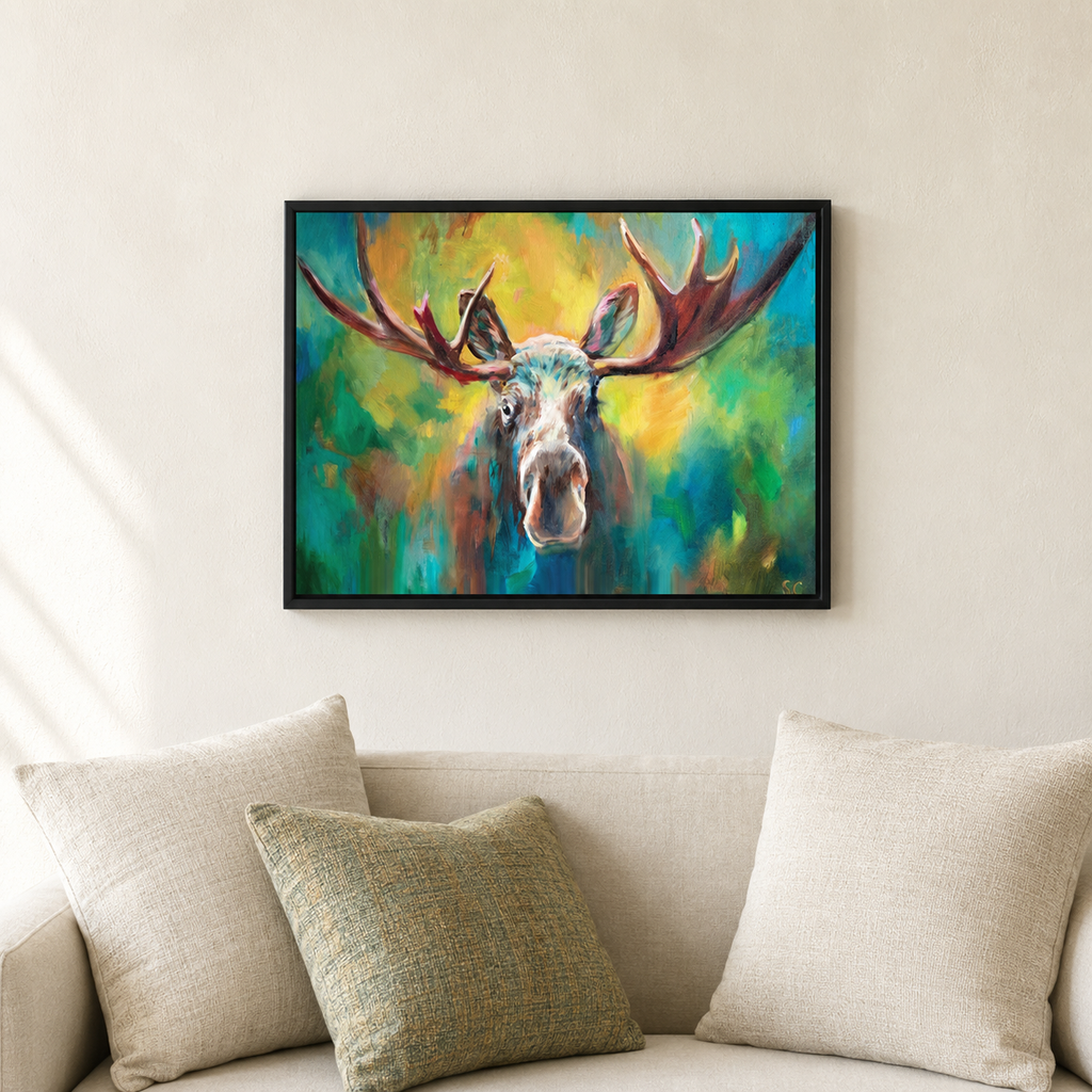 Snack Patrol - Moose Wall Art Framed Canvas Print