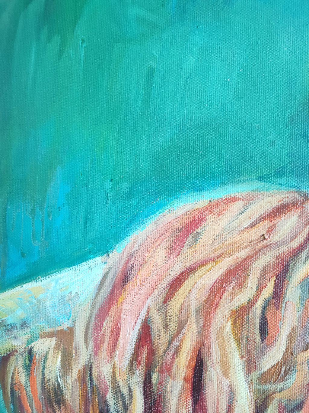 *Sold* 'Fraser' - Highland Bull Painting 50 x 50 cm/ 20 x 20" - Animal Art by Susan Gardner - Contemporary Expressionist - Colourful Fine Art
