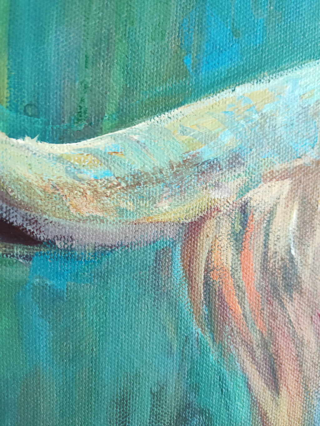*Sold* 'Fraser' - Highland Bull Painting 50 x 50 cm/ 20 x 20" - Animal Art by Susan Gardner - Contemporary Expressionist - Colourful Fine Art