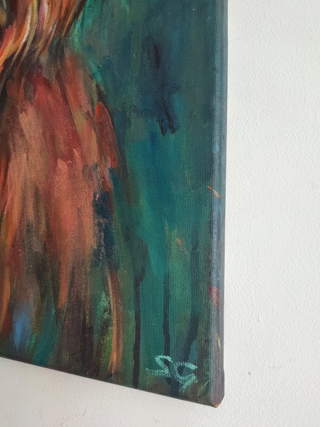 *Sold* 'Fraser' - Highland Bull Painting 50 x 50 cm/ 20 x 20" - Animal Art by Susan Gardner - Contemporary Expressionist - Colourful Fine Art