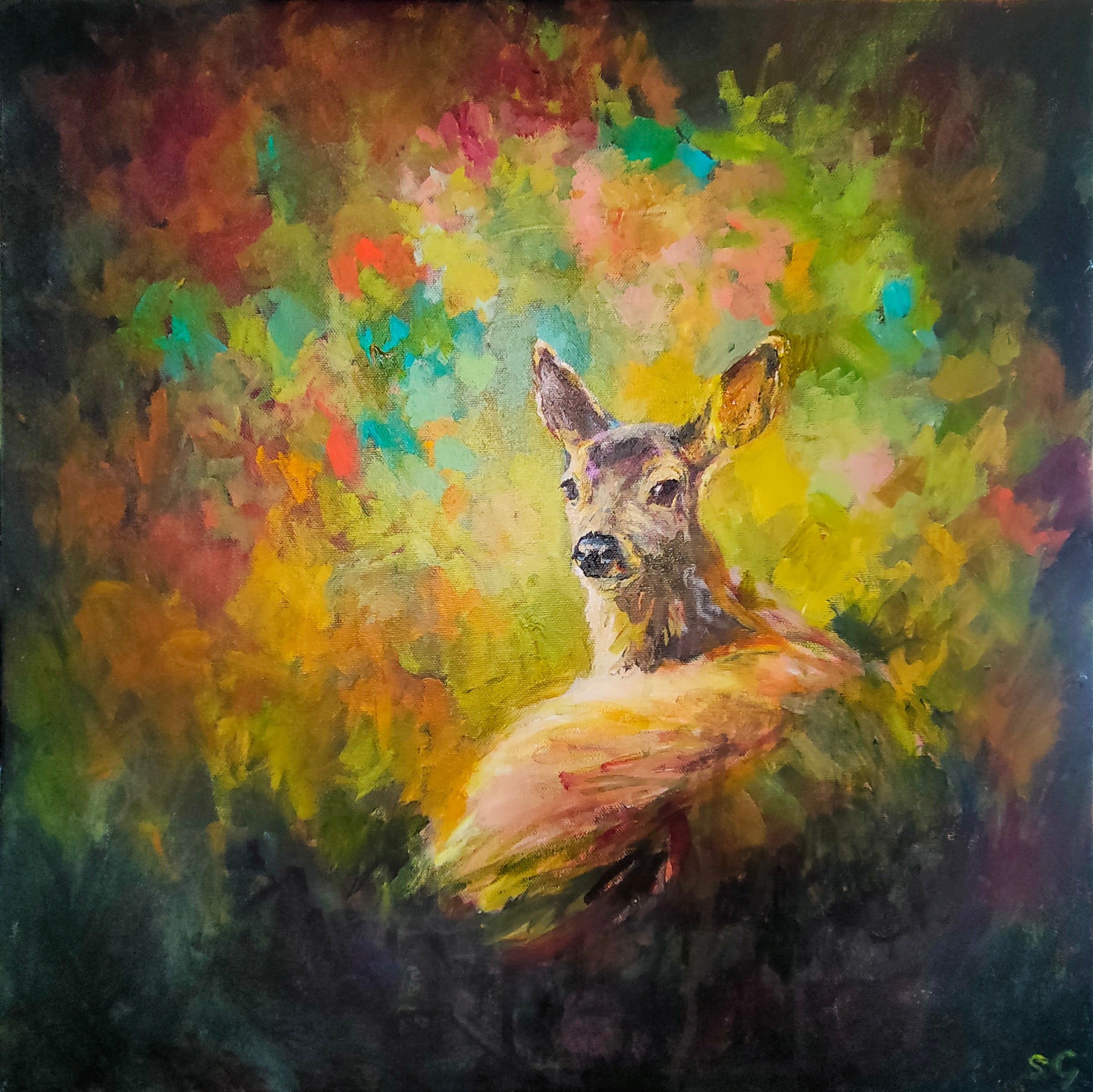 *Sold* Peace - Animal Art by Susan Gardner - Contemporary Expressionist - Colourful Fine Art