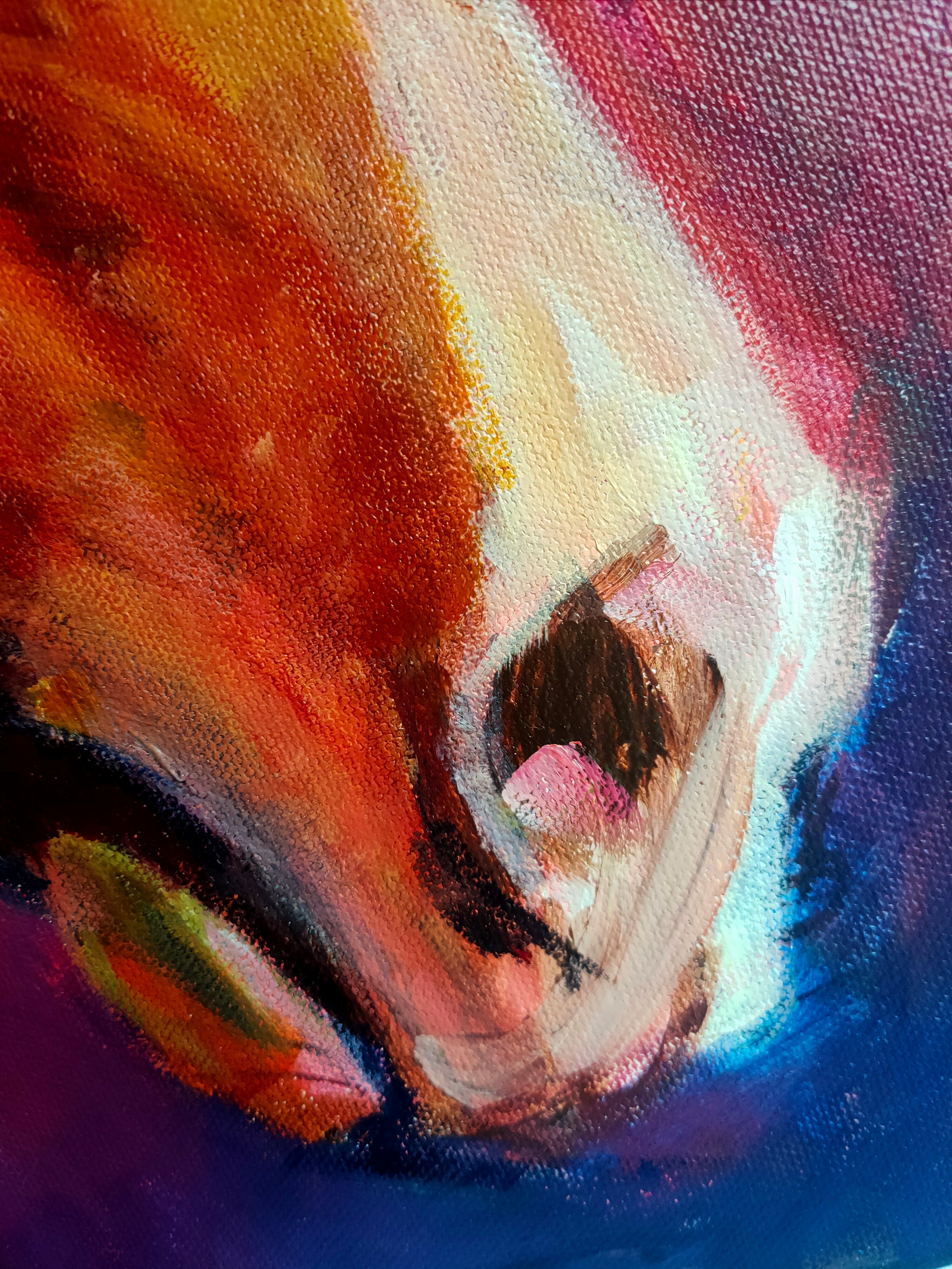 *Sold 'Rubin' - 50 x 50 cm/20 x 20 " Original Horse Painting - Animal Art by Susan Gardner - Contemporary Expressionist - Colourful Fine Art