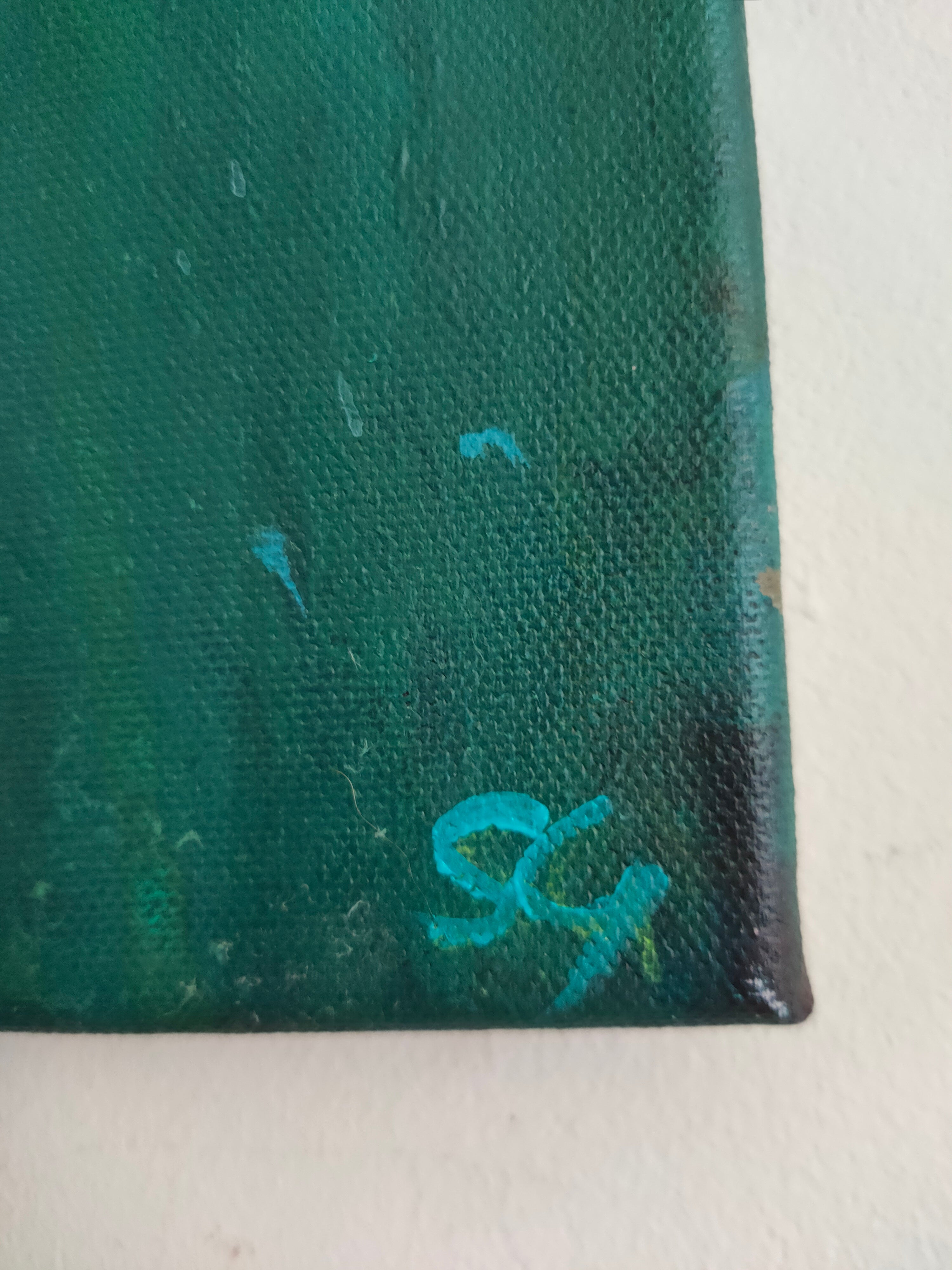 * sold*'April Shower' - Original Kingfisher Painting 50 x 50 cm/ 20 x 20"