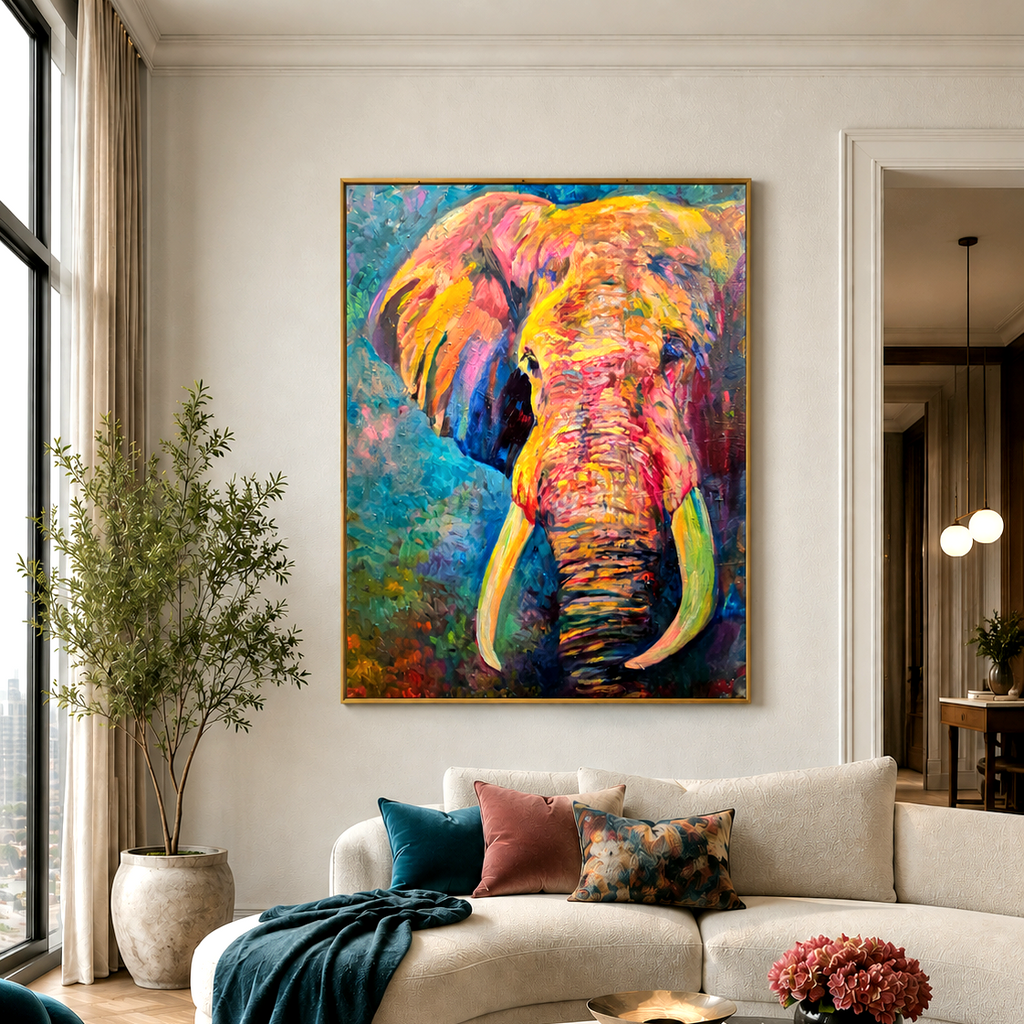Safari Elephant - Gallery Scale Canvas Art Print