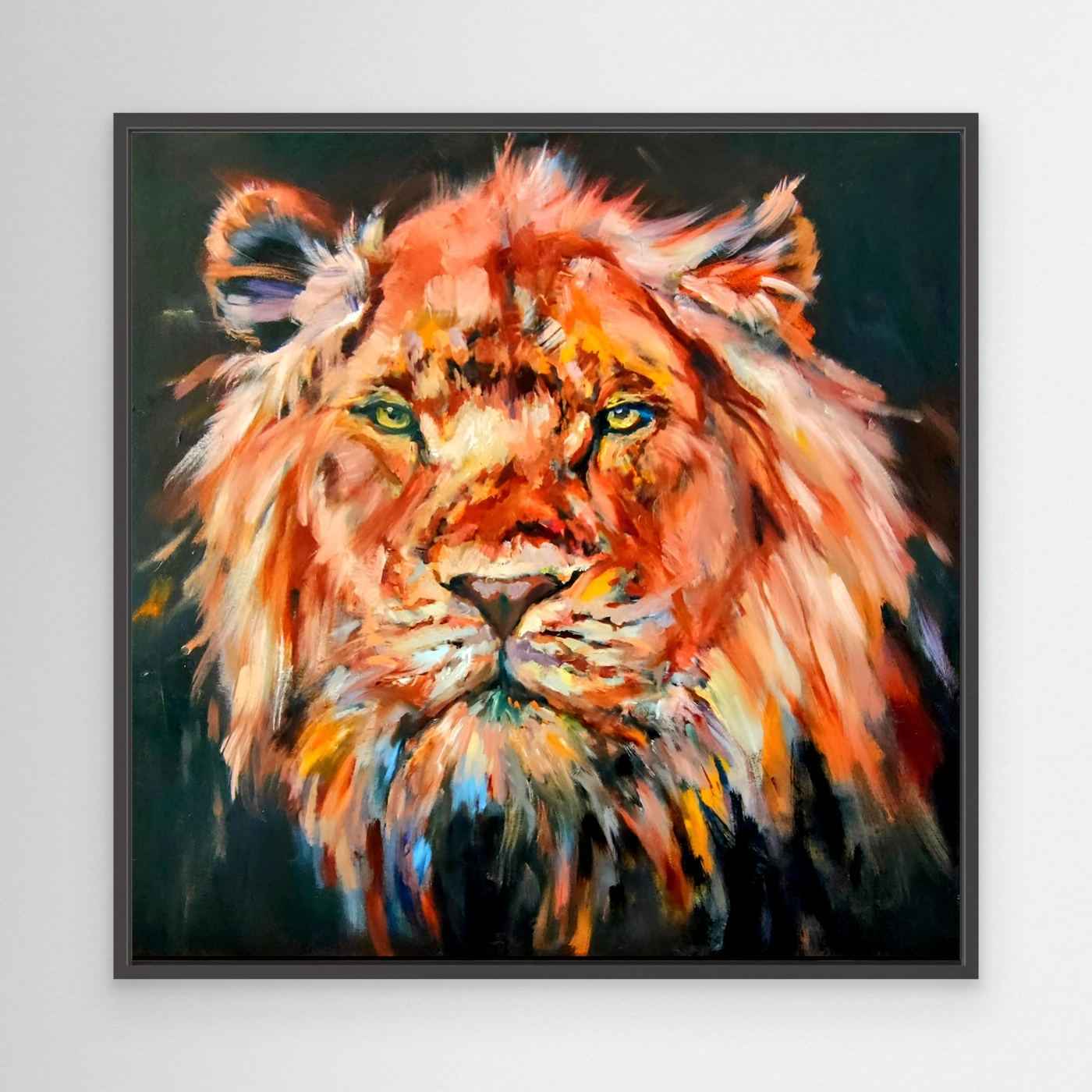 Aurelius Lion Gallery-Scale Framed Canvas Print