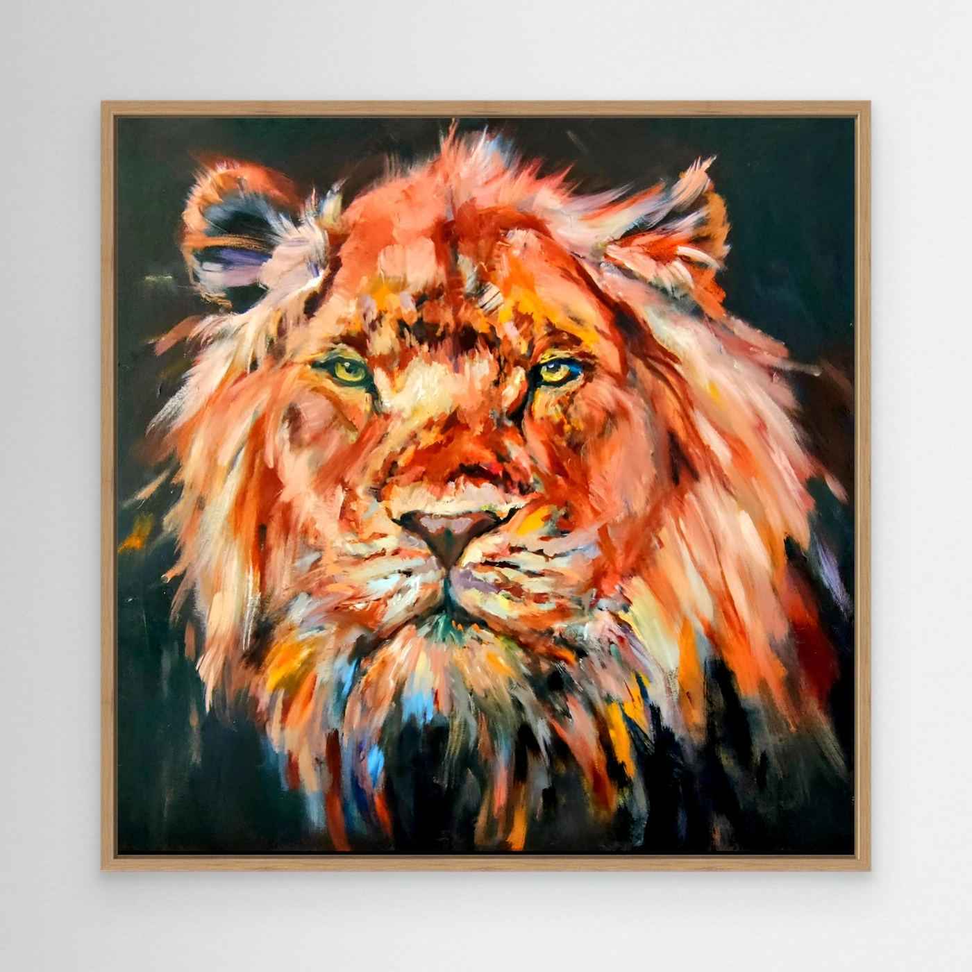 Aurelius Lion Gallery-Scale Framed Canvas Print