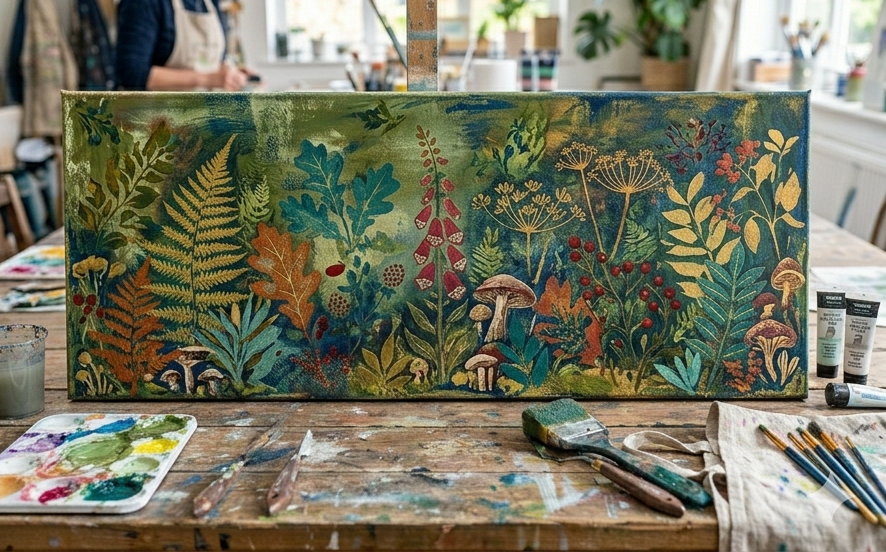 'Secret Garden'  mini workshop at Ibstock | Sat 25th July 2026 10 am-1pm - Animal Art by Susan Gardner - Contemporary Expressionist - Colourful Fine Art
