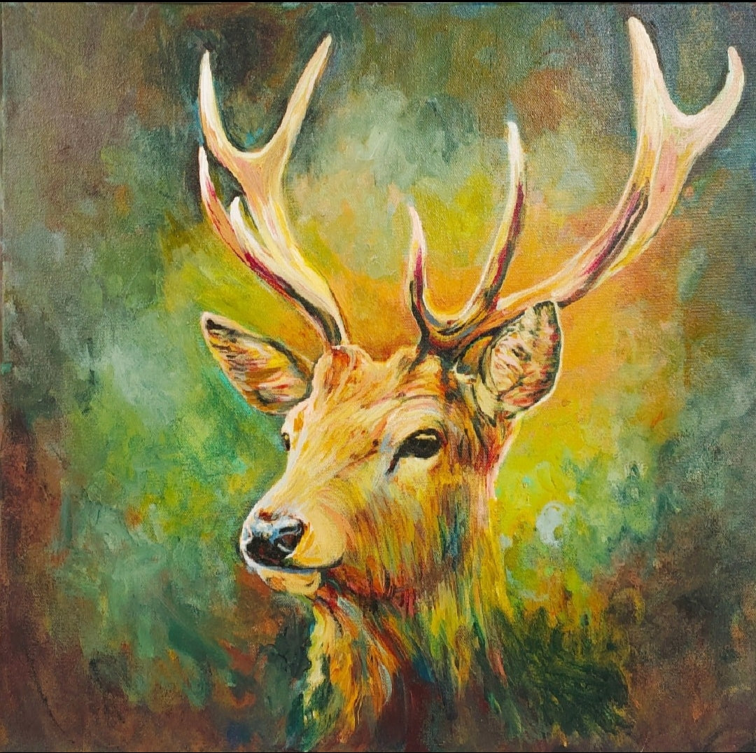 *Sold* Echo - Animal Art by Susan Gardner - Contemporary Expressionist - Colourful Fine Art