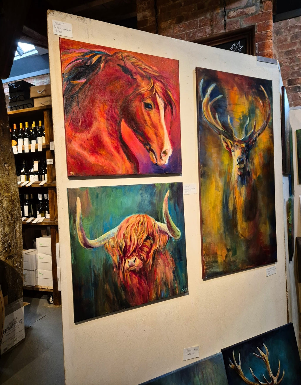 *Sold* 'Fraser' - Highland Bull Painting 50 x 50 cm/ 20 x 20" - Animal Art by Susan Gardner - Contemporary Expressionist - Colourful Fine Art