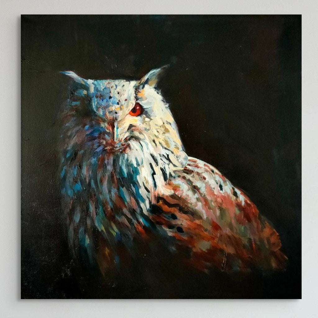Blizzard- Original Owl Painting - 60 x 60 cm