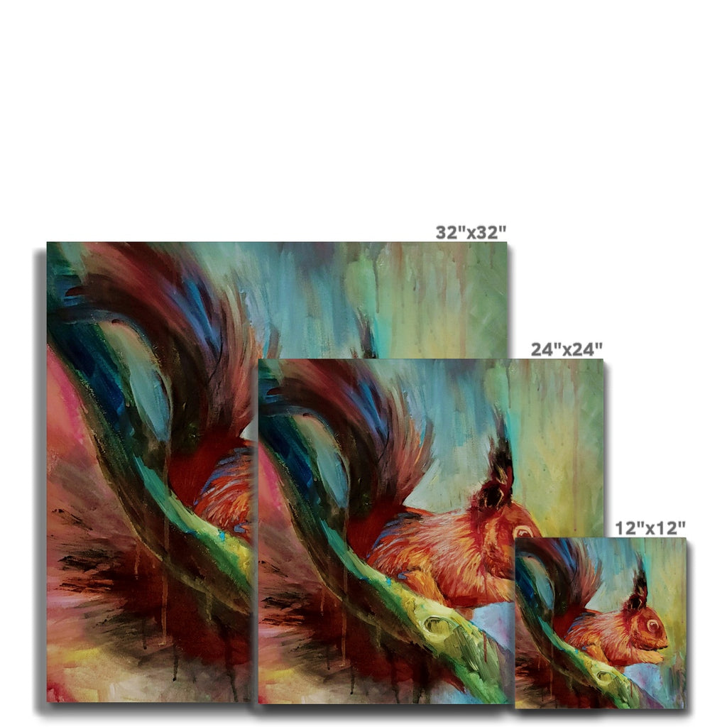 Squirrel Wall Art Canvas Print sizes