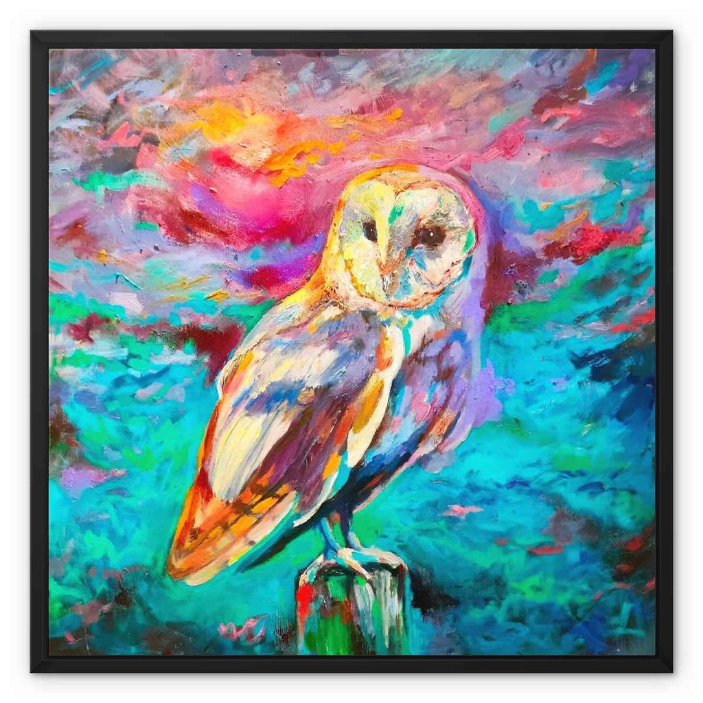  Sunset Owl Framed Canvas