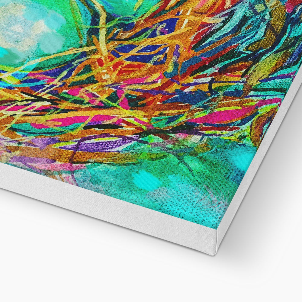 Colorful abstract painting on a white background