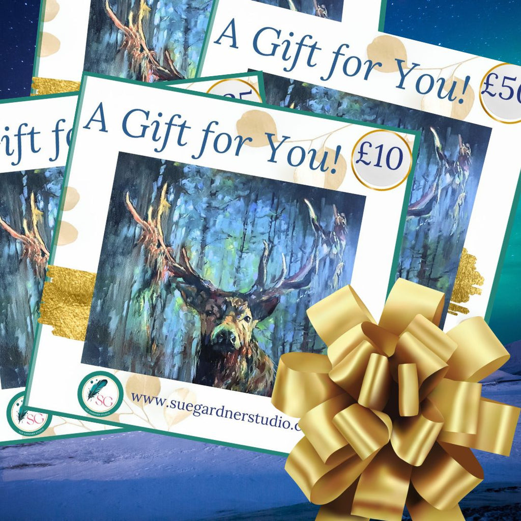 Gift Card - Sue Gardner Studio - Animal Art by Susan Gardner - Contemporary Expressionist - Colourful Fine Art