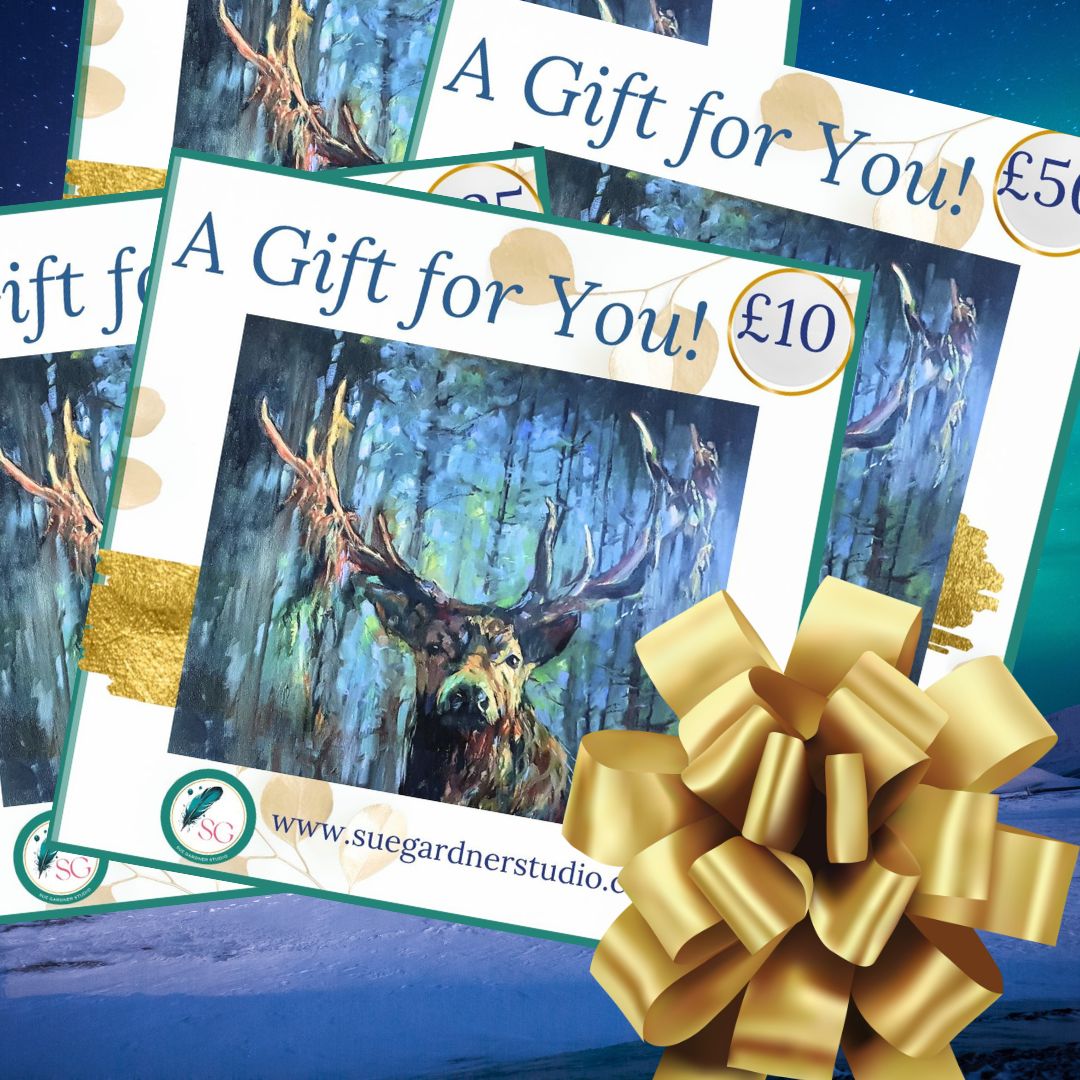 Gift Card - Sue Gardner Studio - Animal Art by Susan Gardner - Contemporary Expressionist - Colourful Fine Art