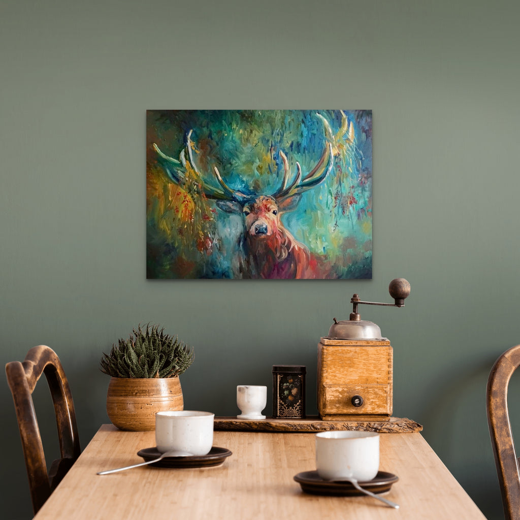 Wearing Bracken Canvas - - susan gardner - uk artist - colourful animal art