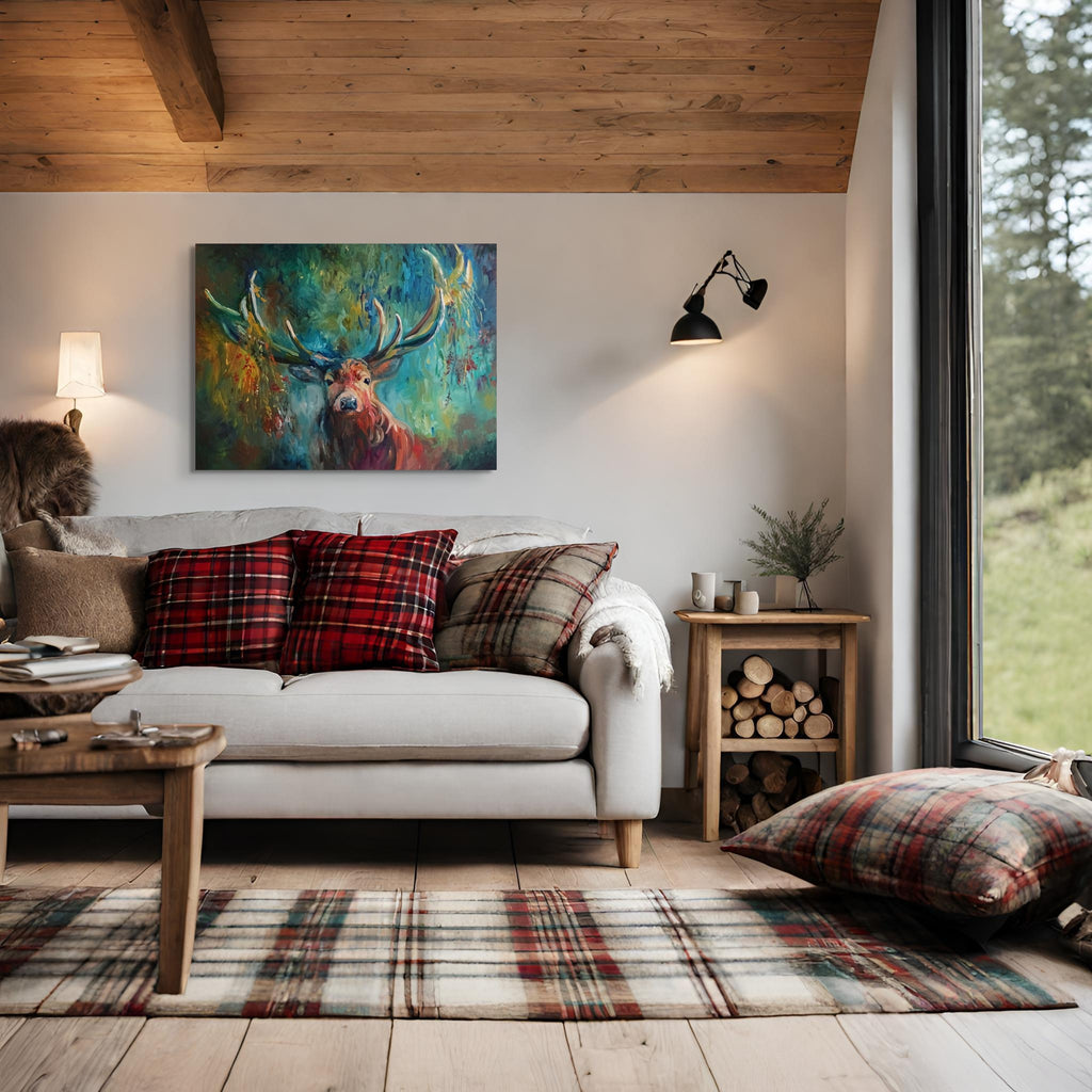 Wearing Bracken Canvas - - susan gardner - uk artist - colourful animal art