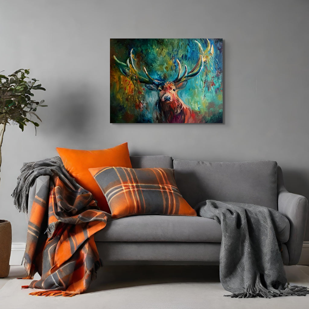 Wearing Bracken Canvas - - susan gardner - uk artist - colourful animal art