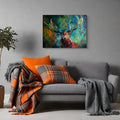 Wearing Bracken Canvas - - susan gardner - uk artist - colourful animal art