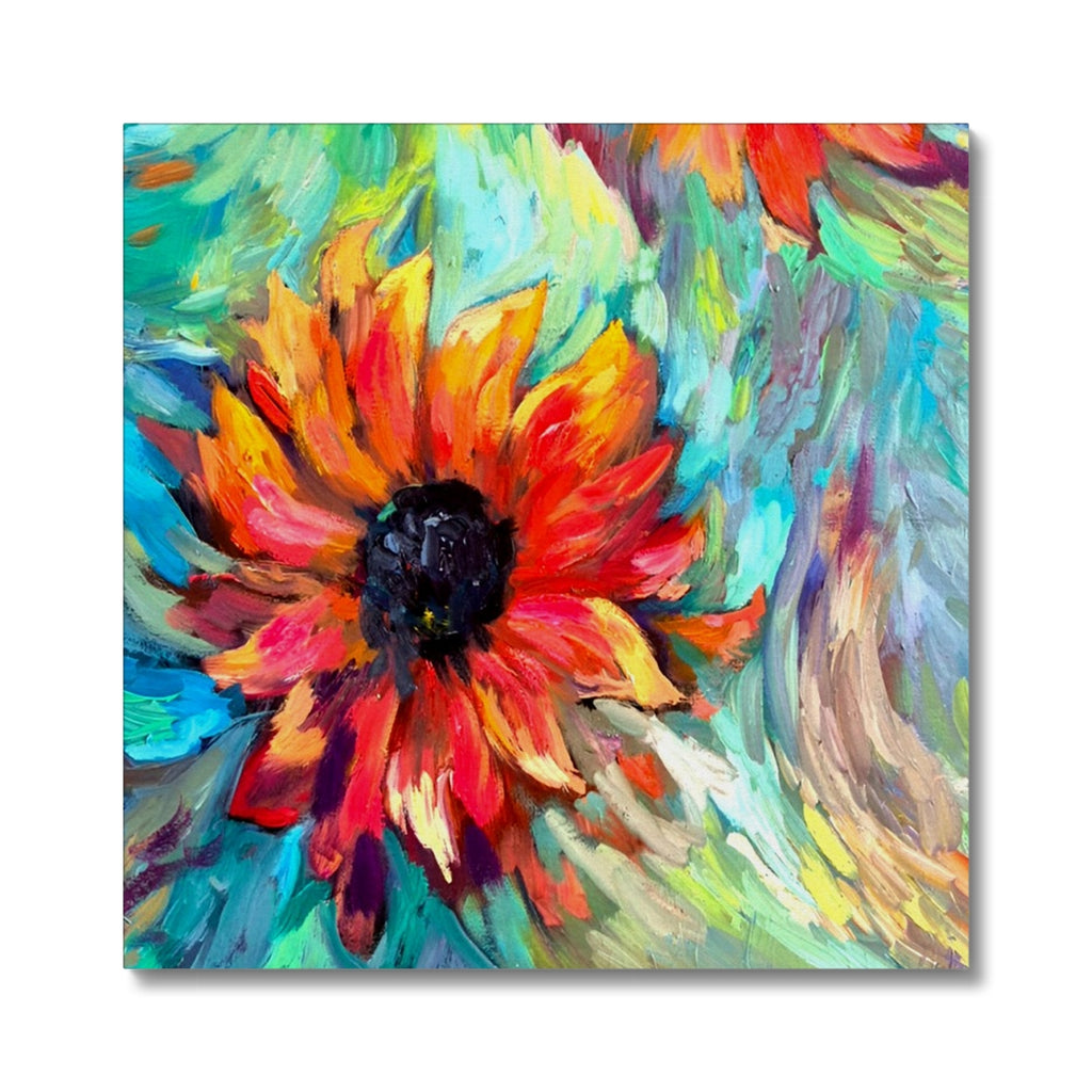 abstract sunflower art by susan gardner