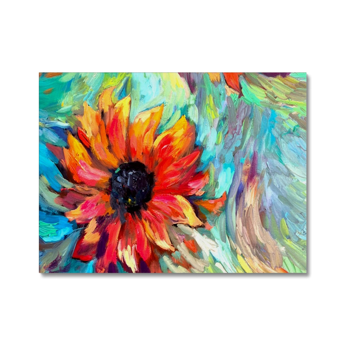 abstract sunflower art by susan gardner