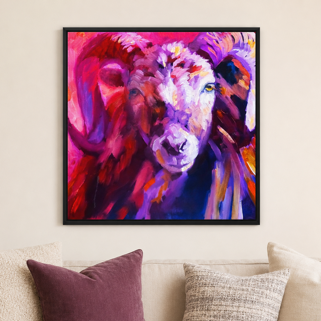 Amadeus - Ram Wall Art Framed Canvas Print