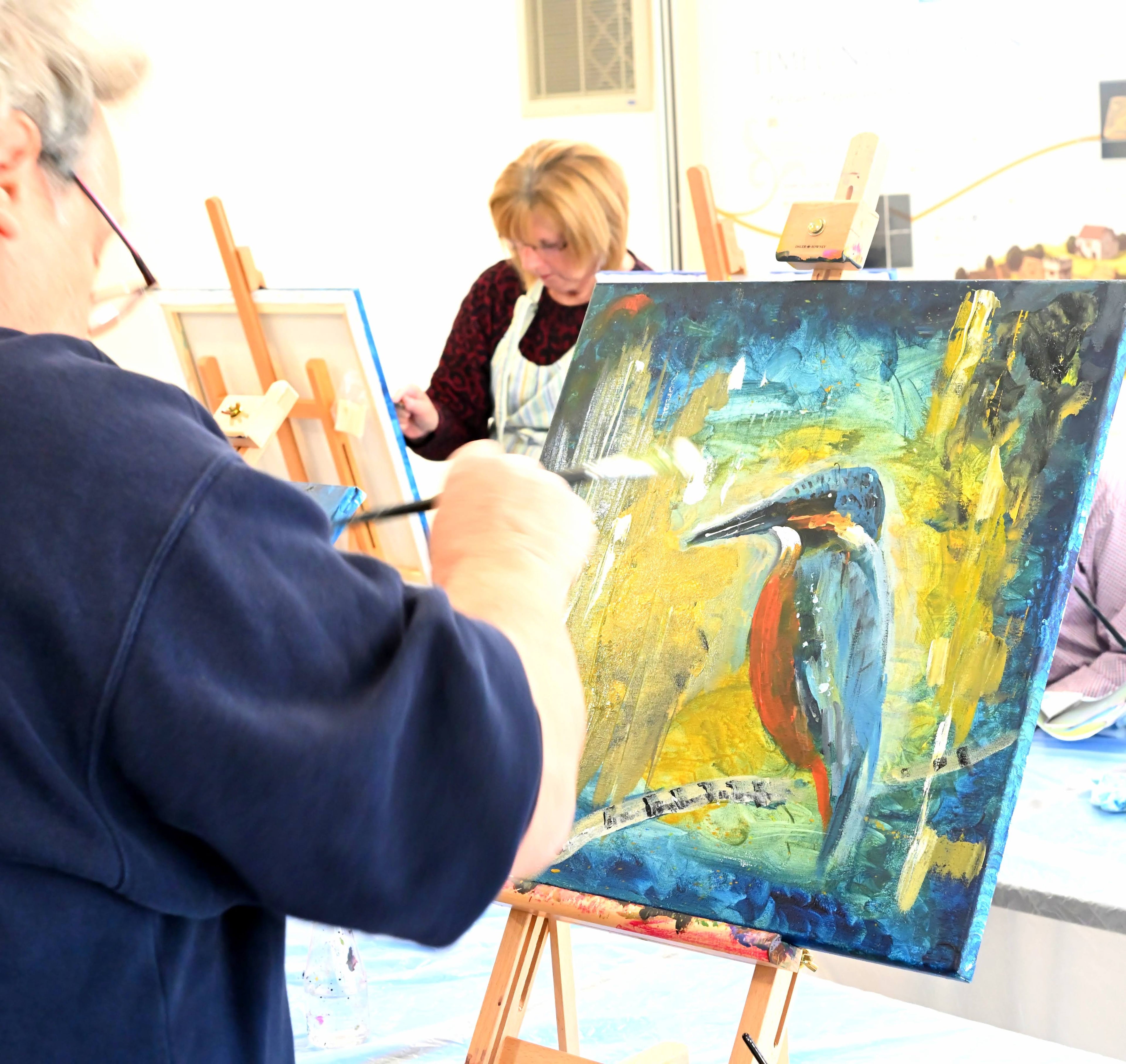Colourful Kingfisher Art Workshop at Ibstock - Sat 6th June 10-4 pm - Animal Art by Susan Gardner - Contemporary Expressionist - Colourful Fine Art