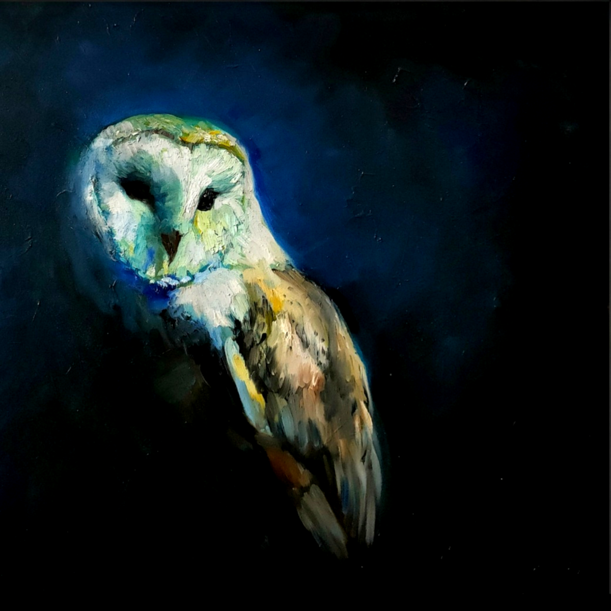 'Fantasma del campo' - Óleo sobre lienzo de 60 x 60 cm, Enmarcado.